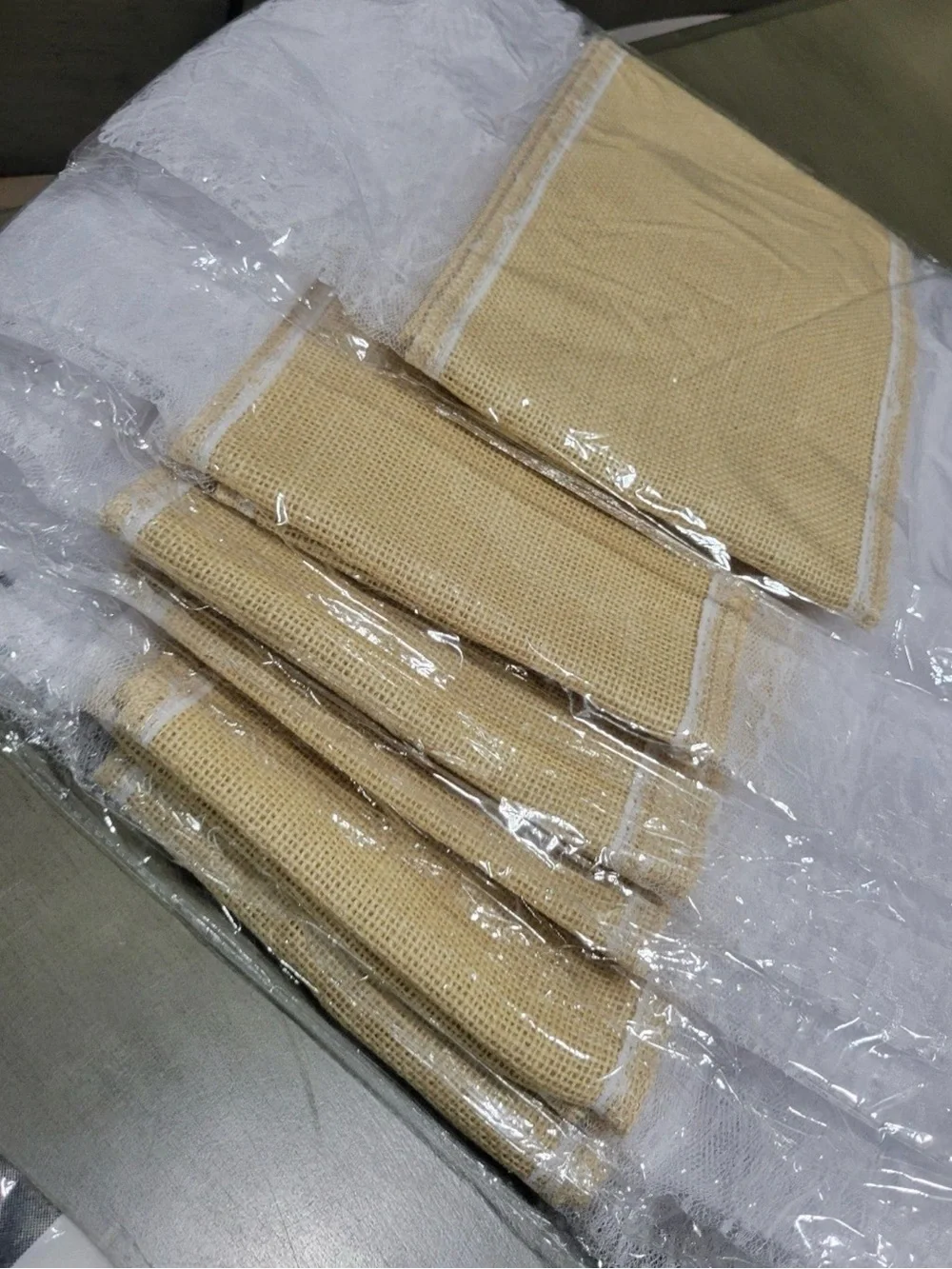 Burlap and Lace Table Runners - 6 runners